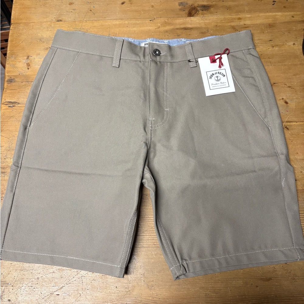 Iron and Resin men’s metallic gray shorts